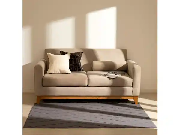 Alfombra Poliéster Emboss Gris 120 x 180 cm Casaideas