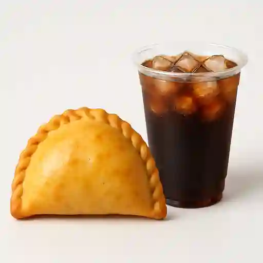 Empanada pollo champiñon + bebida