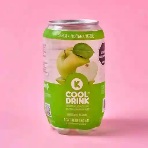 Bebida carbonatada de manzana verde
