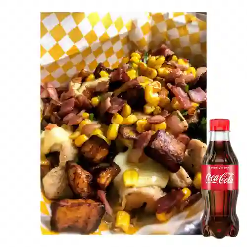 Combo Salchipapa de Pollo Personal + Coca Cola 250 ml