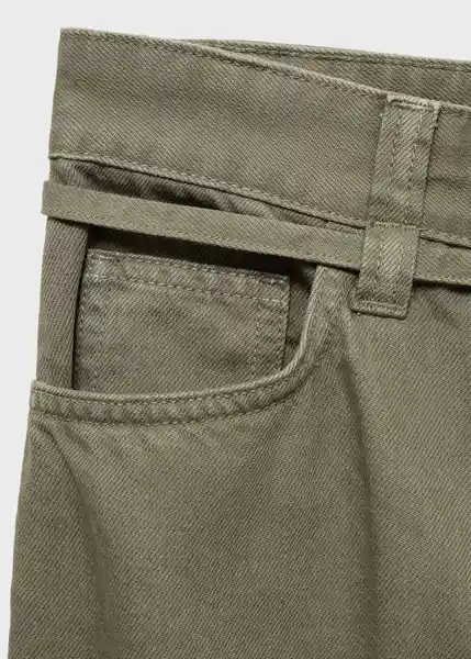 Jean Julia Khaki Talla 40 Mujer Mango