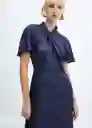 Vestido Astrid-A Azul Talla L Mujer Mango