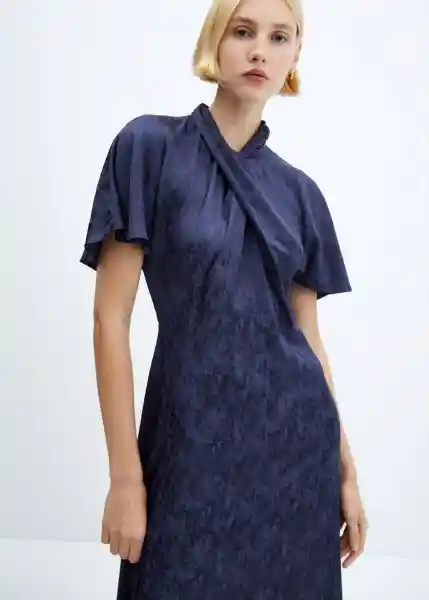 Vestido Astrid-A Azul Talla L Mujer Mango