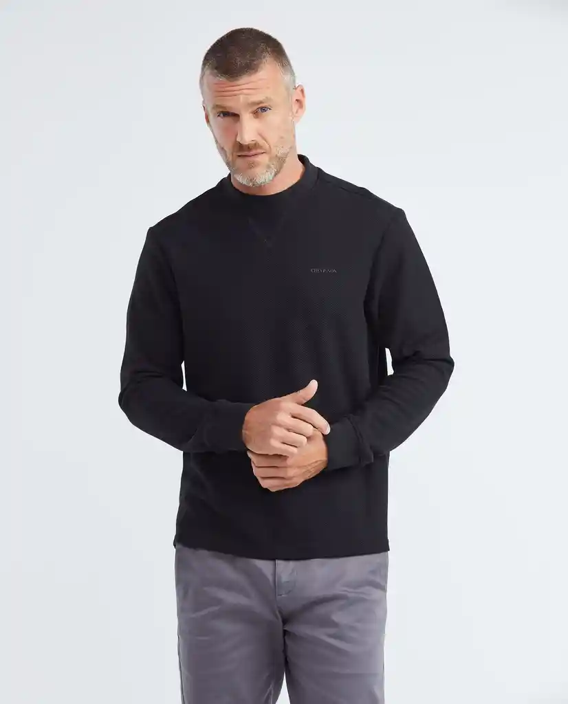 Sweat Shirt Details Negro Sombrío Ultraoscuro Talla L Hombre Chevignon