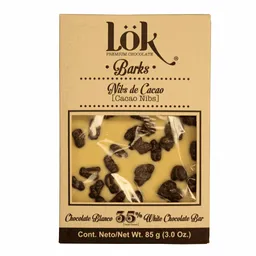 Lok Nibs de Cacao Barks con Chocolate Blanco 