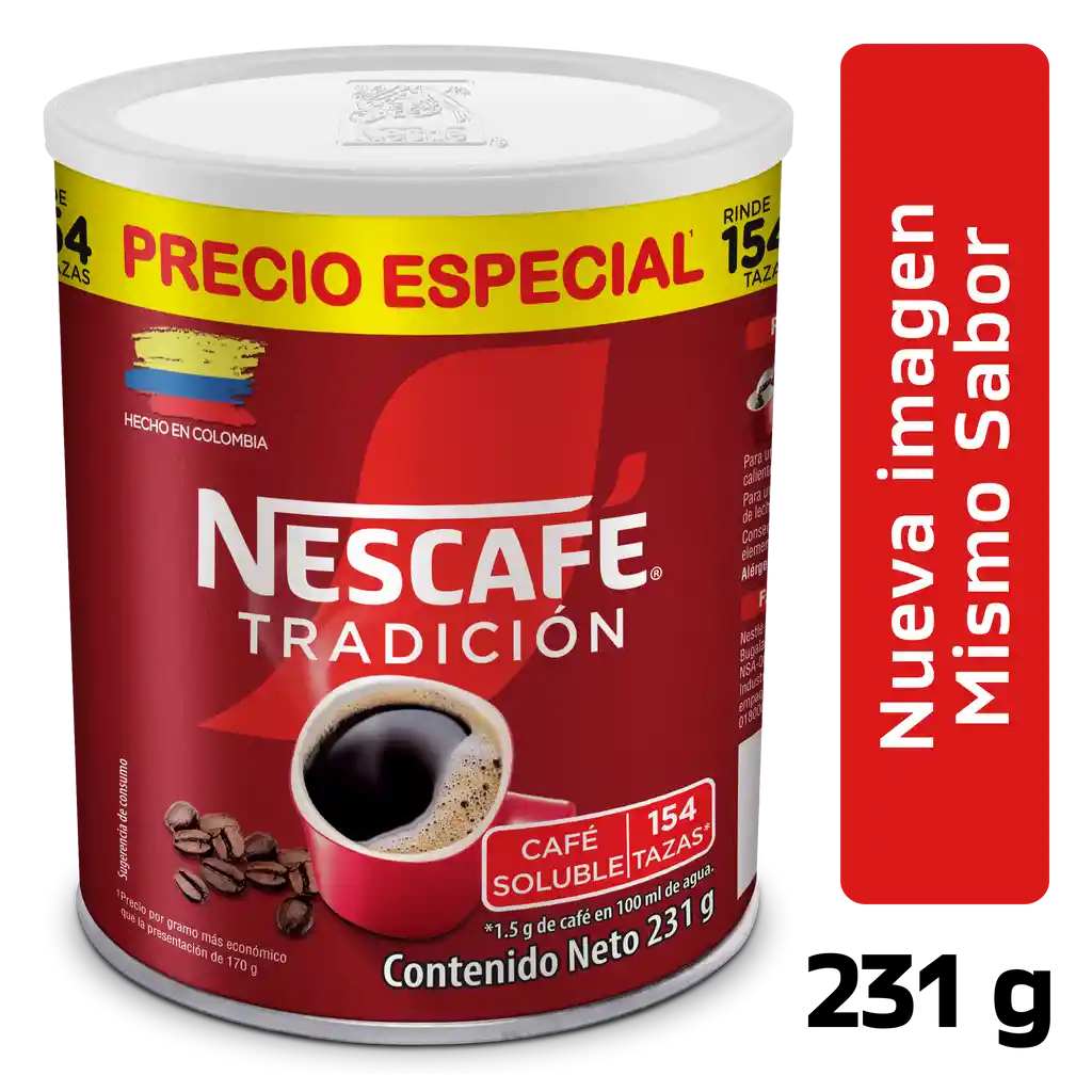 Café instantáneo NESCAFÉ Tradición x 231g