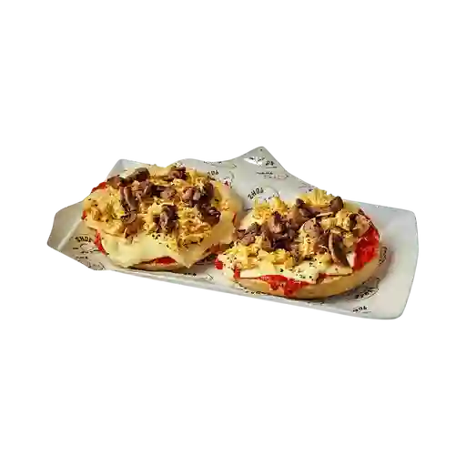 Bagel Pizza Pollo-Champiñones