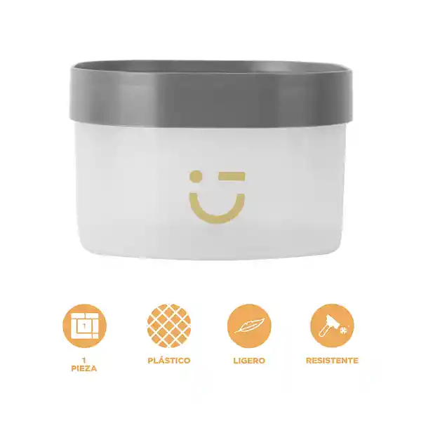 Organizador Plástico Serie Silvery Gray Gris Oscuro Miniso