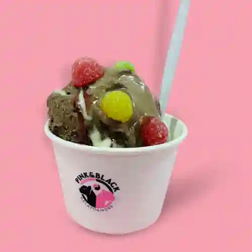 Vaso Gelato 8Oz 2 Bolitas + 2 Toppins