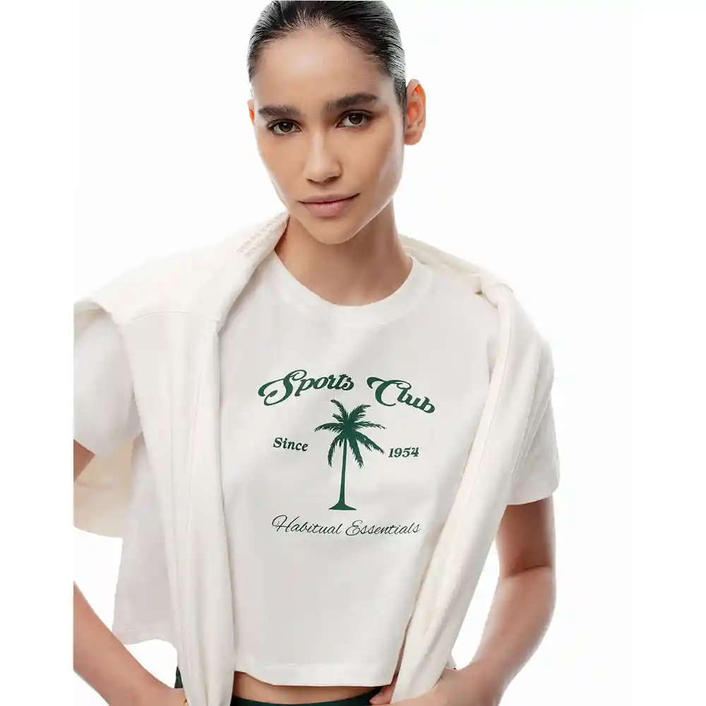 Camiseta Manga Corta en Algodón Femenino Lite Tshirt Gef Talla M