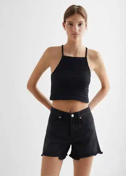 Short Helena Tejano Negro Talla 22 Mango Teen Girl Mango