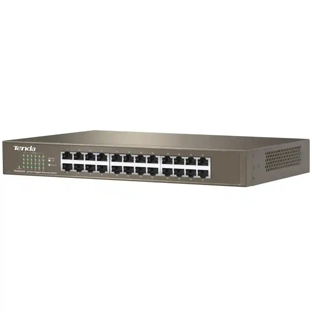 Tenda Switch Gigabit de Sobremesa de 24 Puertos Teg1024D