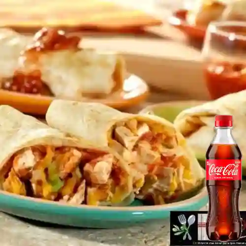 Combo Chimichanga Mixta +cocacola Orig 400ml.