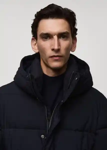 Abrigo Anorak Turino Navy Talla XXL Hombre Mango