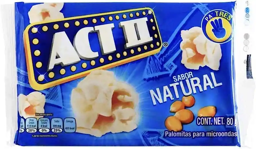 Act II Palomitas para Microondas Sabor Natural