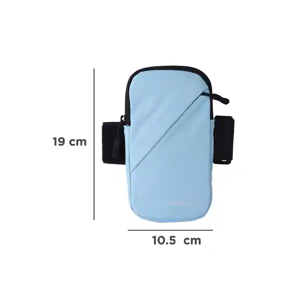 Cangurera Para Brazo Con Doble Bolsillo Colorful Azul Miniso