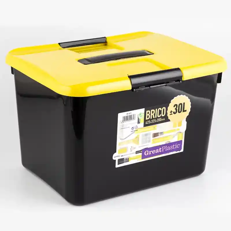 Great Plastic Caja Organizadora Bricho Negro 30 Lt 4271