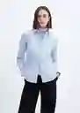 Camisa Sofía Celeste Talla XS Mujer Mango