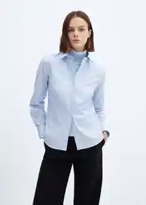 Camisa Sofía Celeste Talla XS Mujer Mango