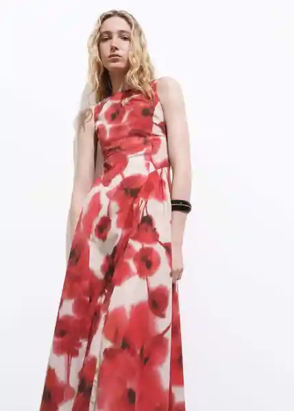Vestido Aquare Crudo Talla M Mujer Mango