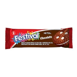 Festival Galleta de Chocolate con Relleno Sabor Vainilla