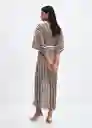 Vestido Istanbul-A Oro Talla L Mujer Mango