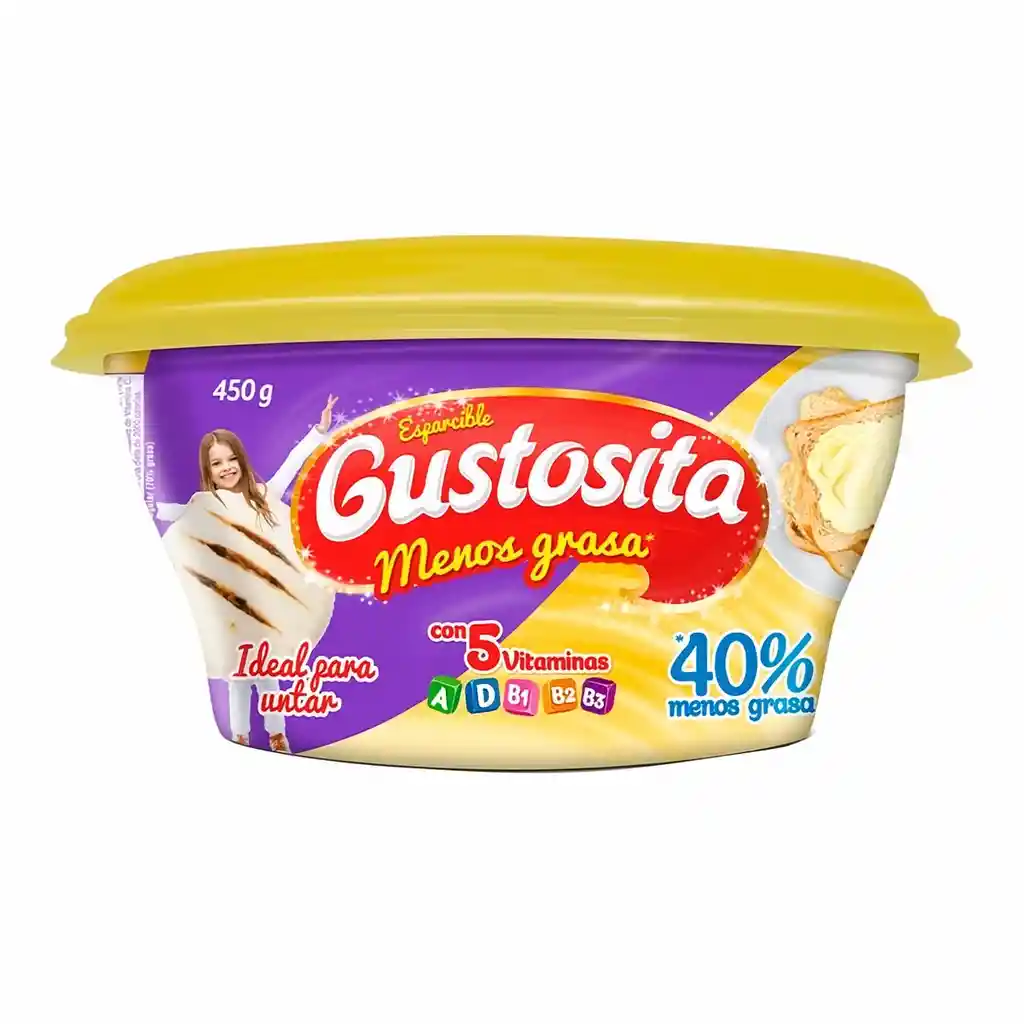Gustosita Margarina Esparcible con Menos Grasa