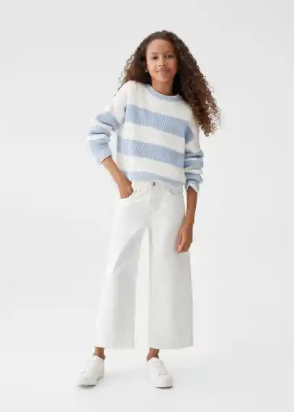 Jean Culotte5 Blanco Talla 11 Niña Mango