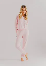 Pantalón Pijama Mujer Rosado M Bronzini