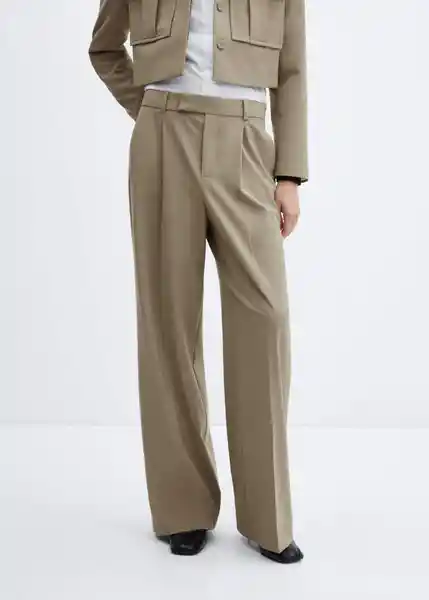 Pantalón Dakota Topo Talla 42 Mujer Mango