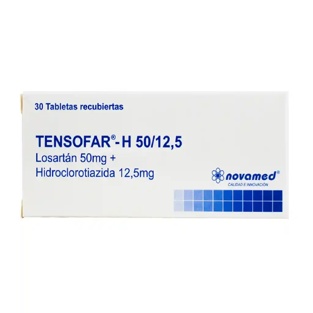 Tensofar H Losartan/hidroclorotiazida 50/12.5 Mg
