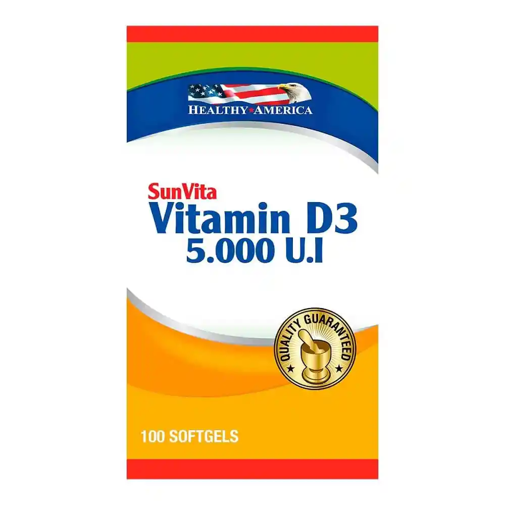 Vitamina D3 Healty Cápsulas U.i 5000 X 100