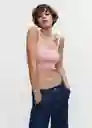 Top Rose Rosa Pastel Talla XL Mujer Mango