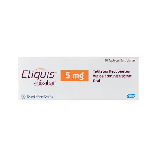 Eliquis Pfizer 5 Mg 60 Tbs A M 208876 Pae