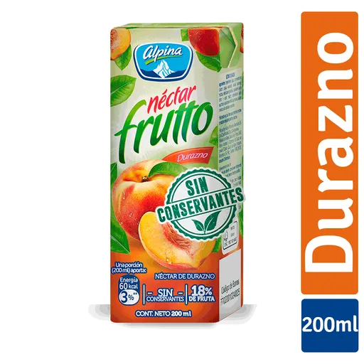 Néctar Frutto Durazno Caja 200 ml