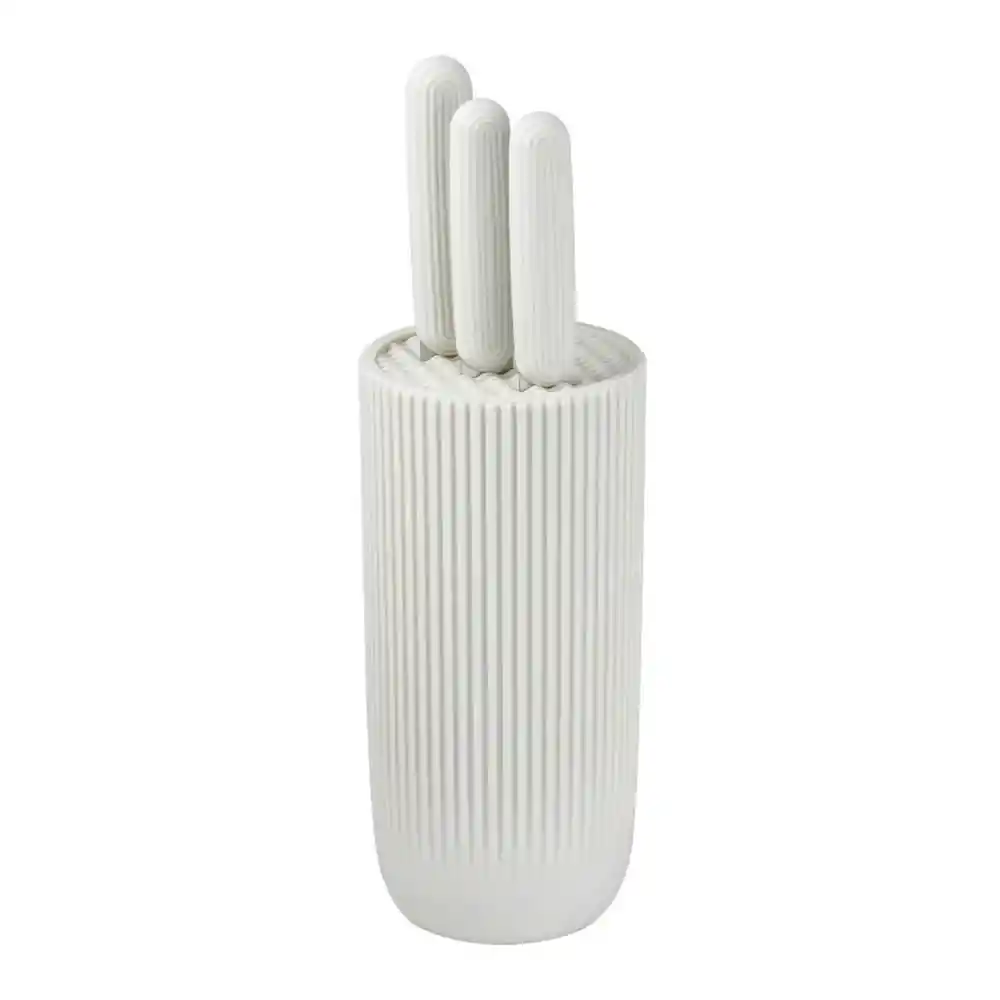 Setx3 Cuchillos + Taco Blanco Lines Bergner Bg39863gyk