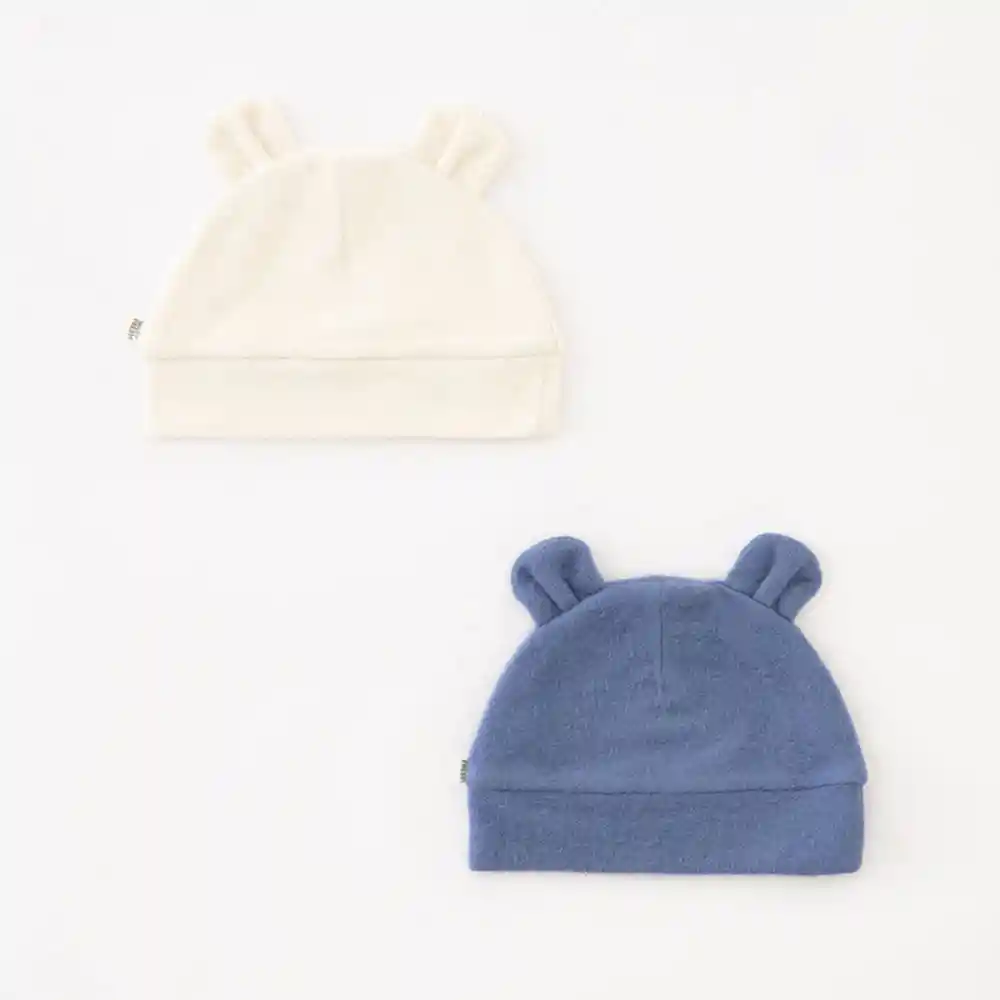 Gorro Para Bebe en Algodón Unisex Abi Gorro X2 Baby Fresh Talla 0-0m