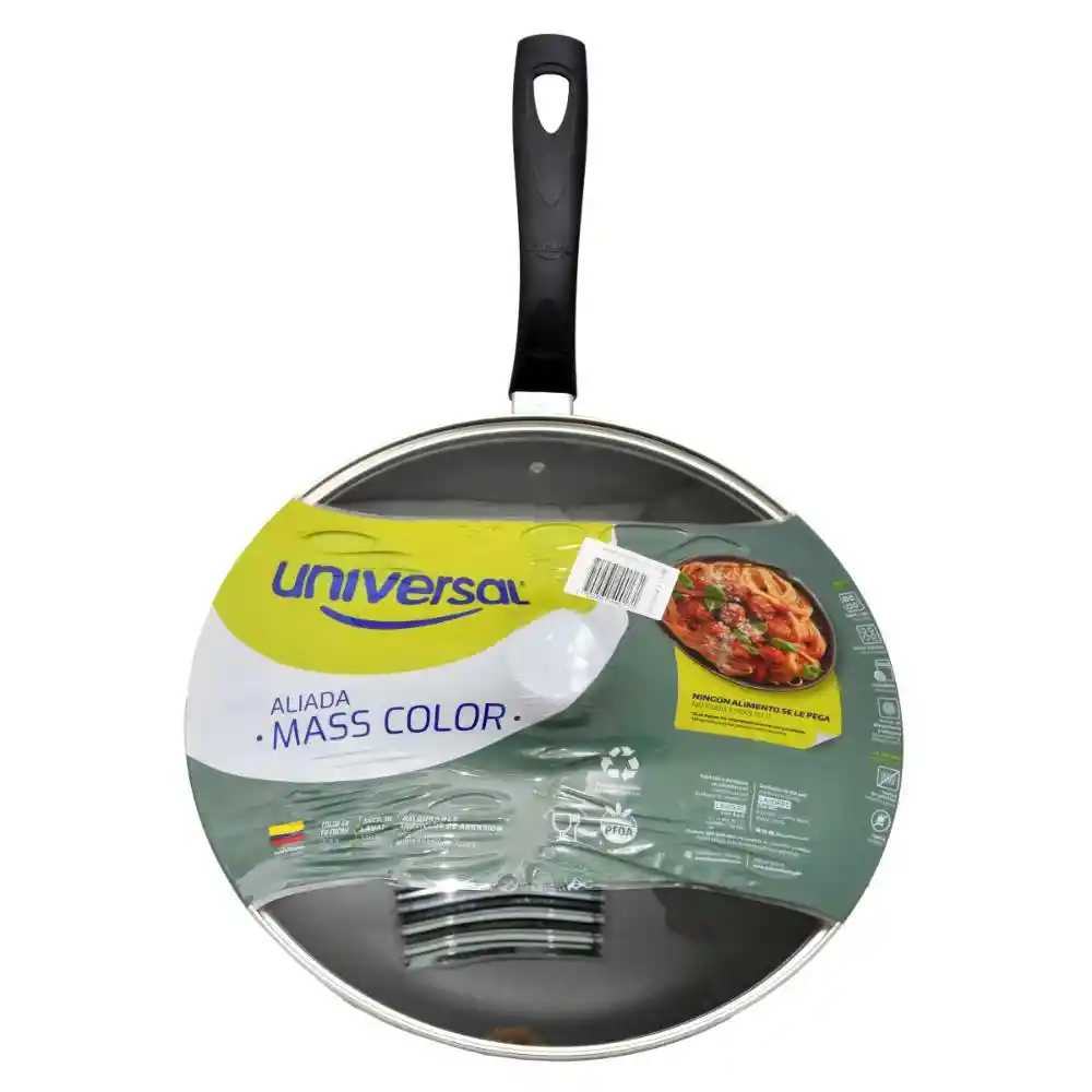 Sartén Universal Aliada Azul Con Tapa de Vidrio