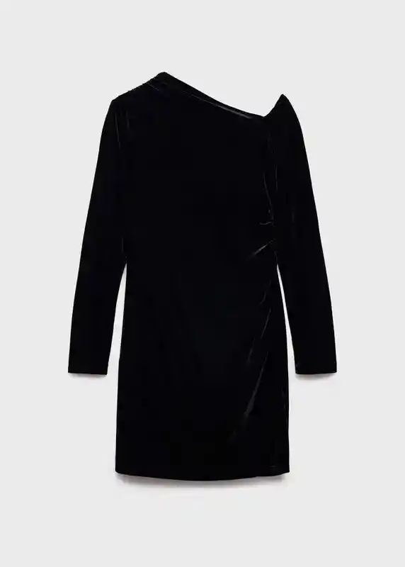 Vestido Xvirgo Negro Talla M Mujer Mango