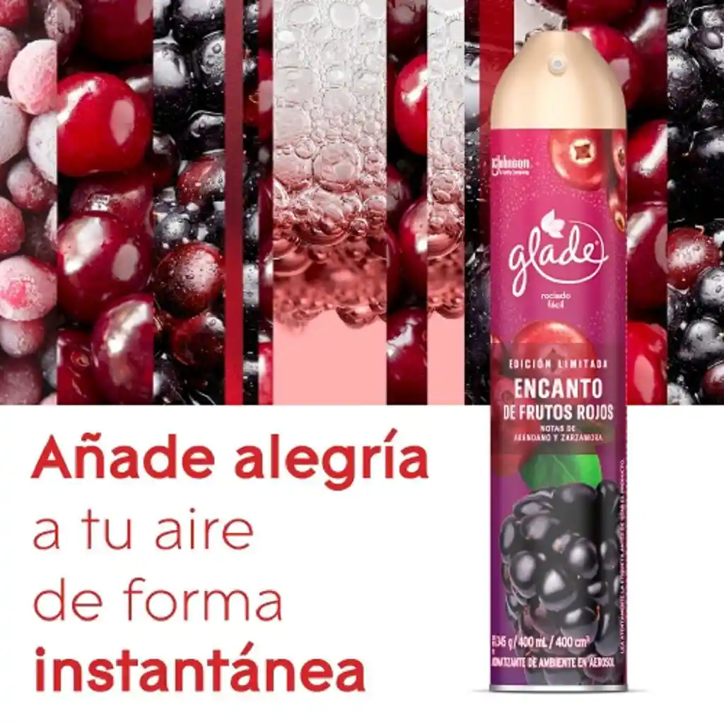 Glade Aerosol Edición Limitada Encanto de Frutos Rojos