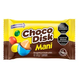 Colombina Chocodisk Maní Chocolate