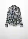 Camisa Salma Negro Talla XL Mujer Mango