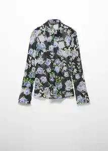 Camisa Salma Negro Talla XL Mujer Mango