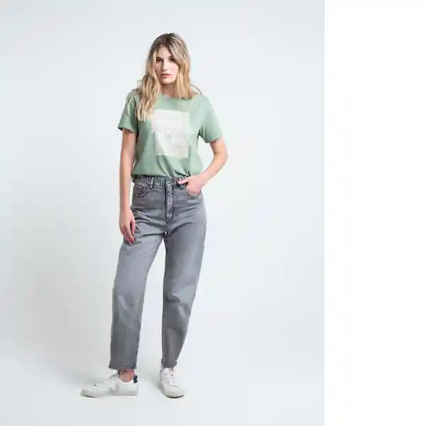 Camiseta Mujer Verde Tomillo Oscuro M 405E022 Naf Naf