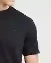 Camiseta Duotono Duck Masculino Negro Sombrio M Chevignon