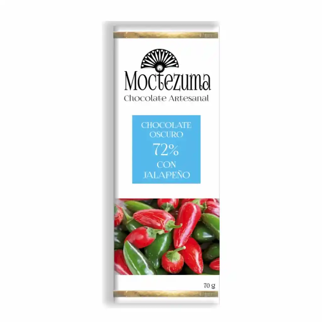 Moctezuma Barra de Cacao Artesanal al 72% Jalapeño