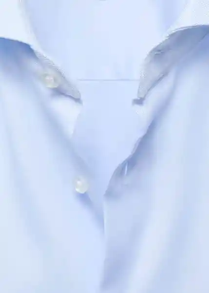 Camisa Emporda Celeste Talla L Hombre Mango
