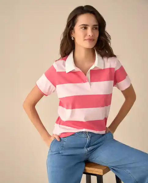 Camiseta Rosa Pulpo Medio Talla Talla M 601G101 Esprit