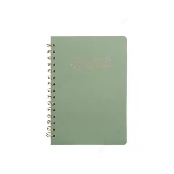 Cuaderno Argollado A5 de la Serie Verde Menta 80 Hojas Miniso