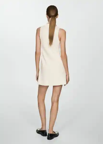 Vestido Sesete Crudo Talla S Mujer Mango